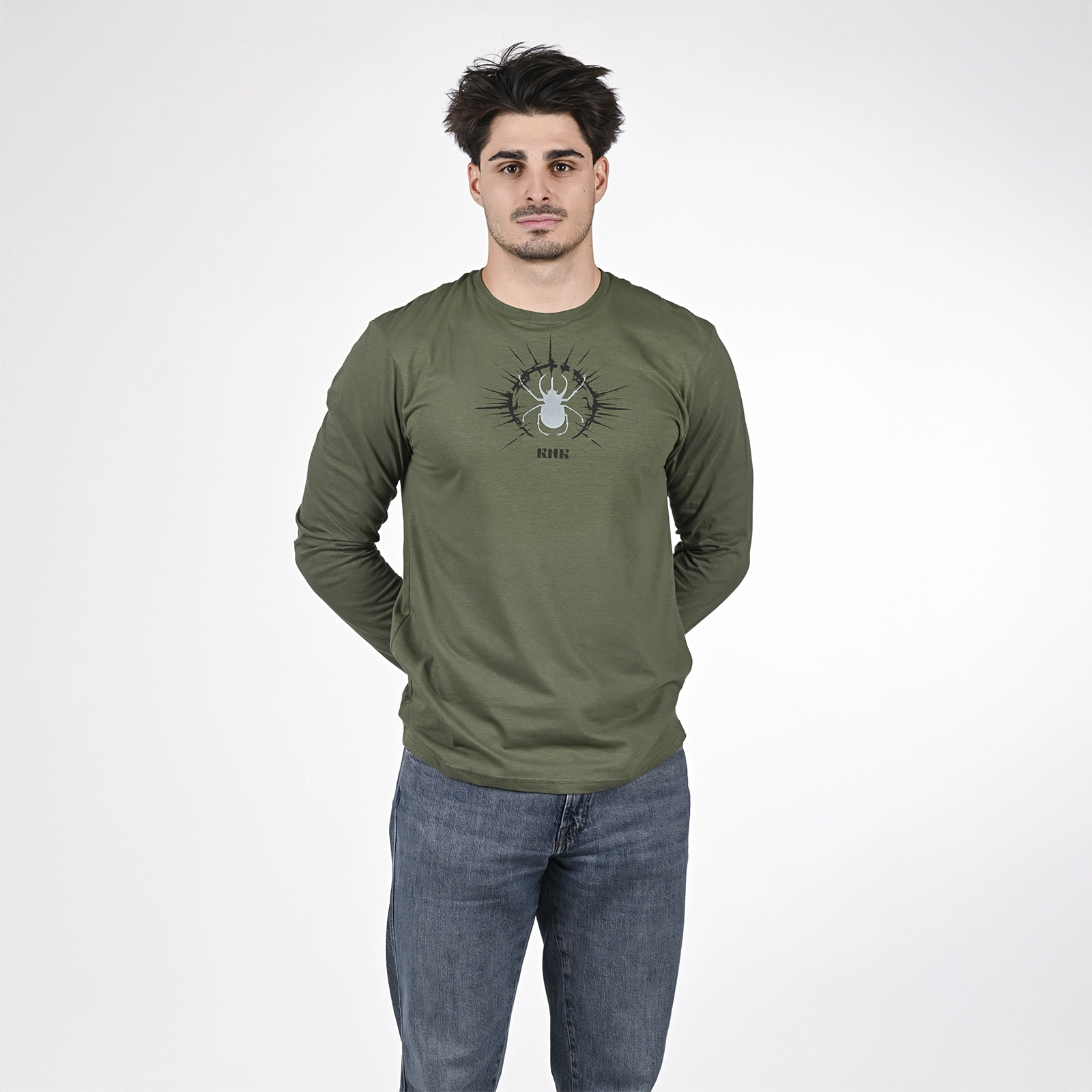 Beetle Longsleeve — Green, view 3