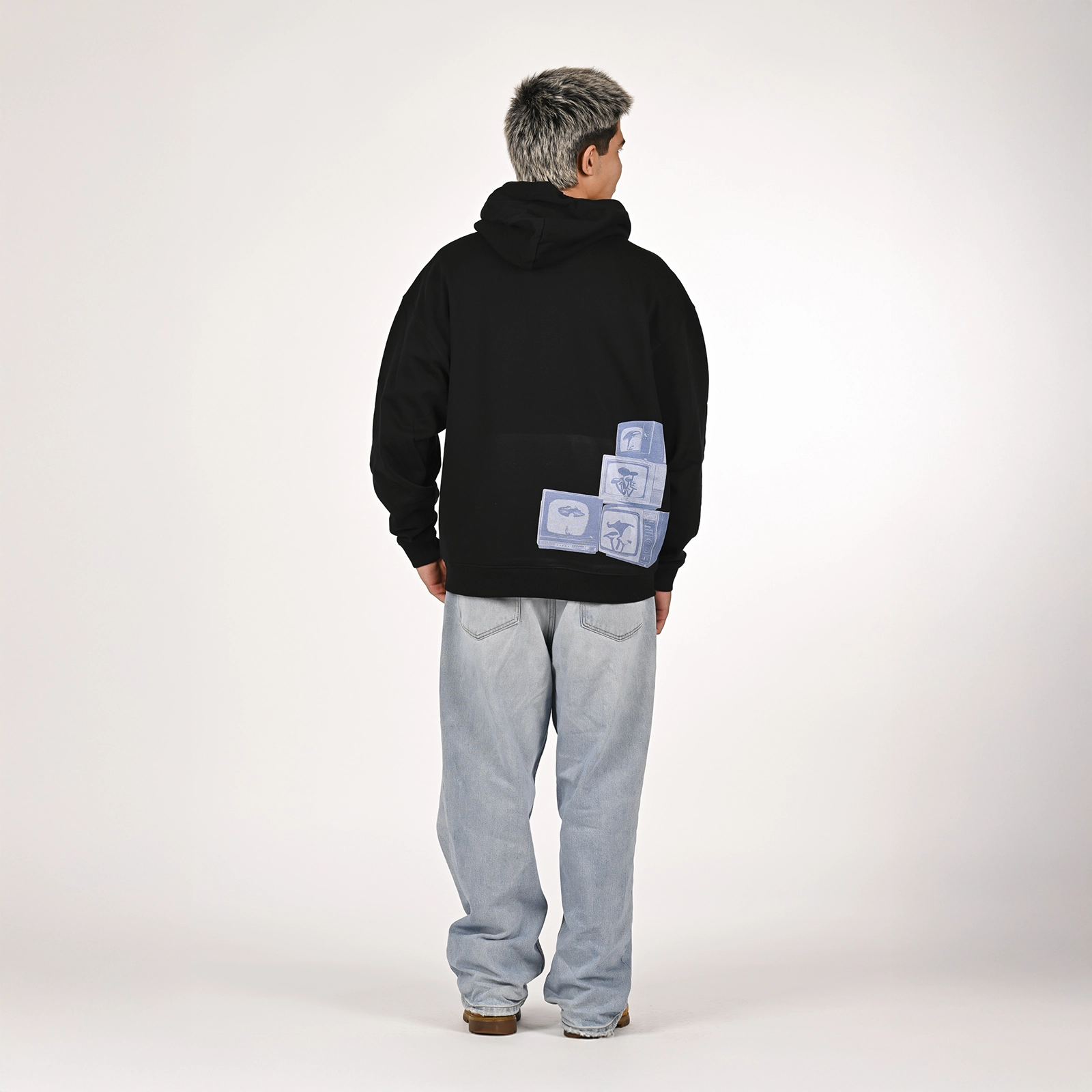 Signal Hoodie — Black, view 5