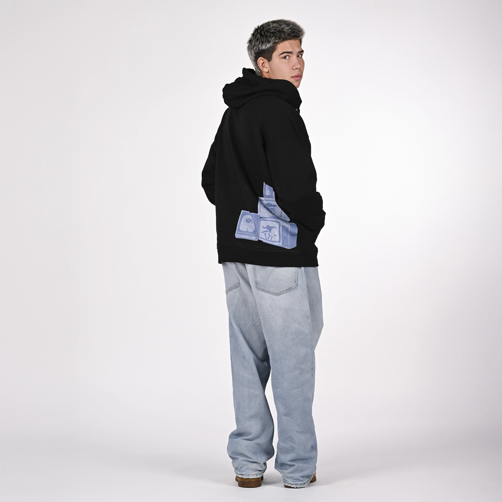 Signal Hoodie — Black, view 7